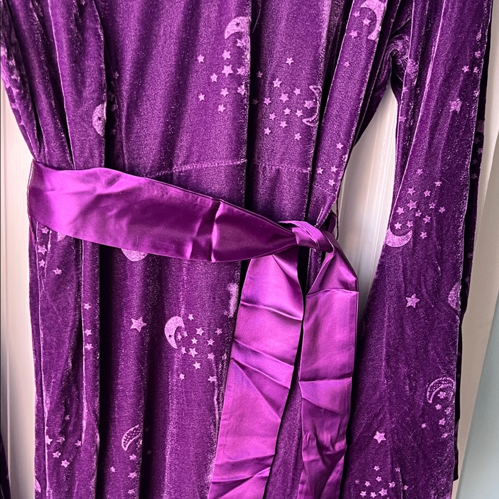 Spirit Halloween Celestial Purple Hooded Robe Mystic Dress Costume Plus Size - Picture 11 of 11